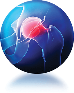 Orb showing an hip bone with a red spot